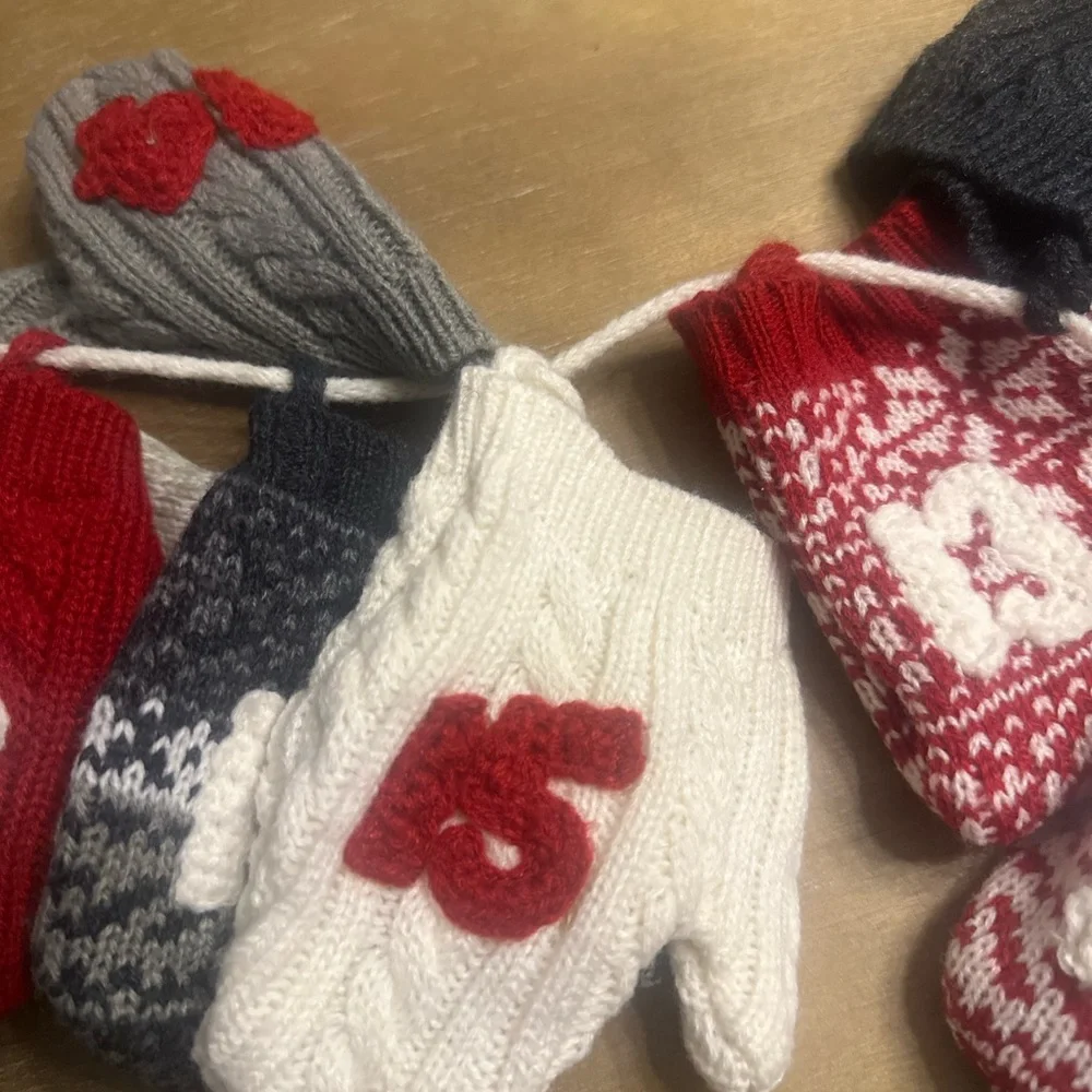 RH Baby mitten advent garland - like new